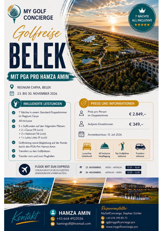 Flyer Golfreise Belek